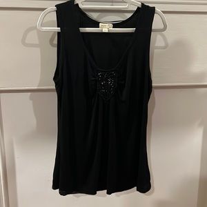 One World Live and Let Live Black Tank Top.  Size XL